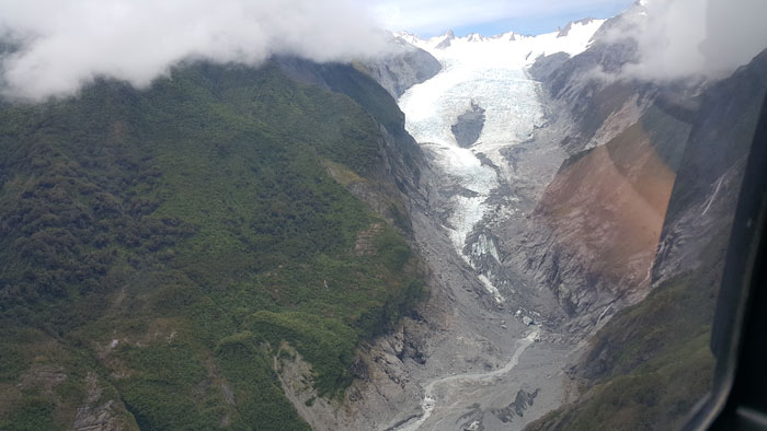 Fox Glacier from helicopter