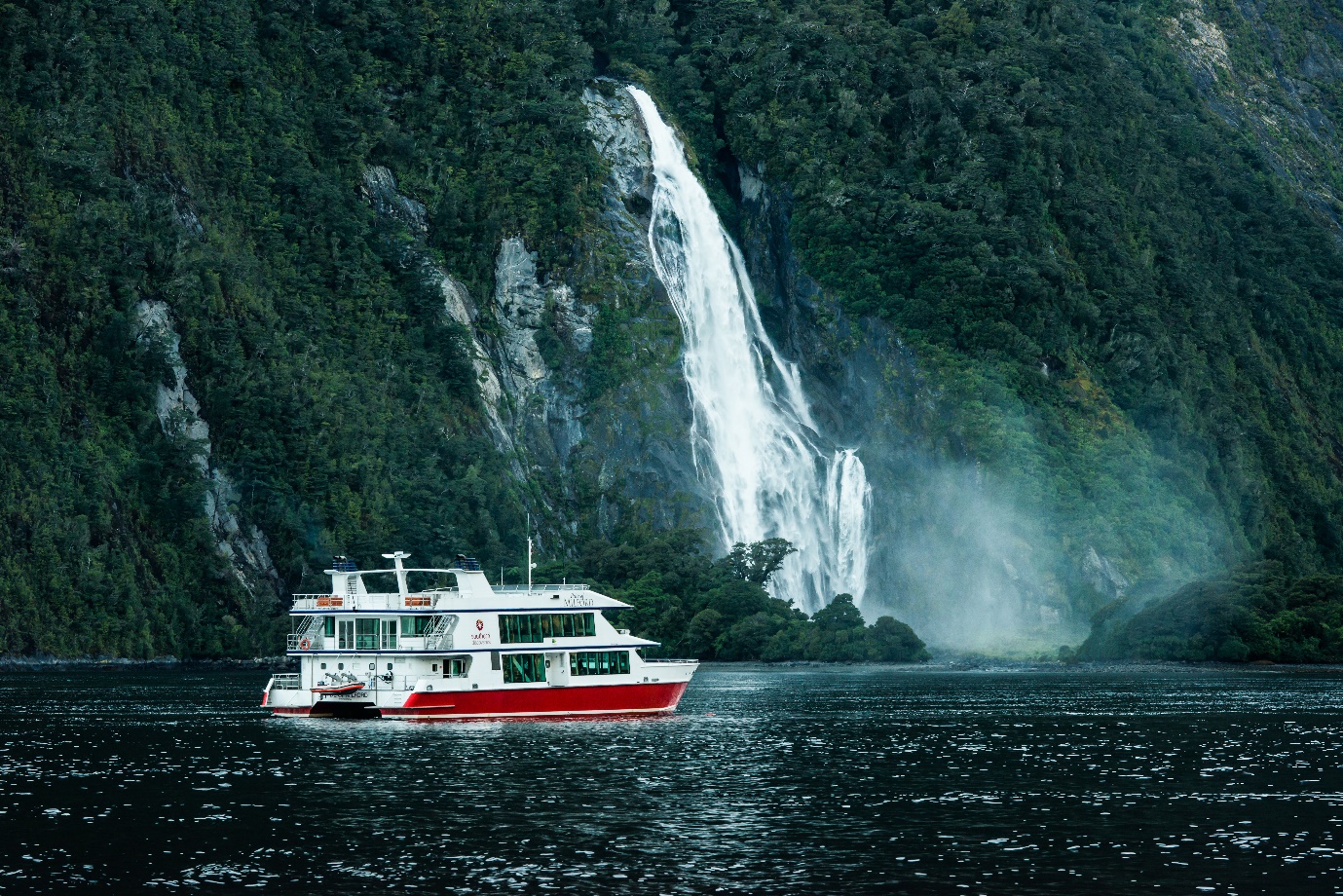 Milford Sound waterfall Southern Discoveries