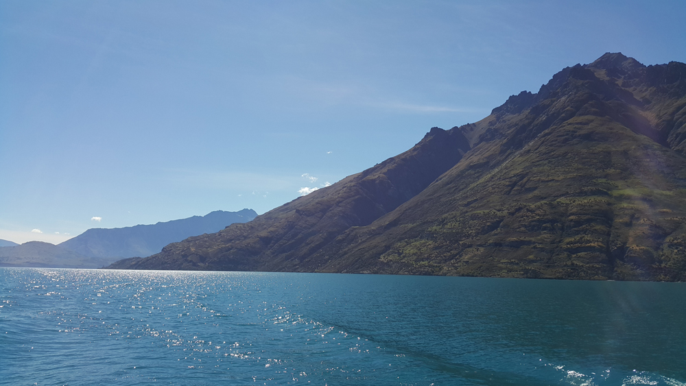 Mountains in Queenstown from Lake Wakatipu